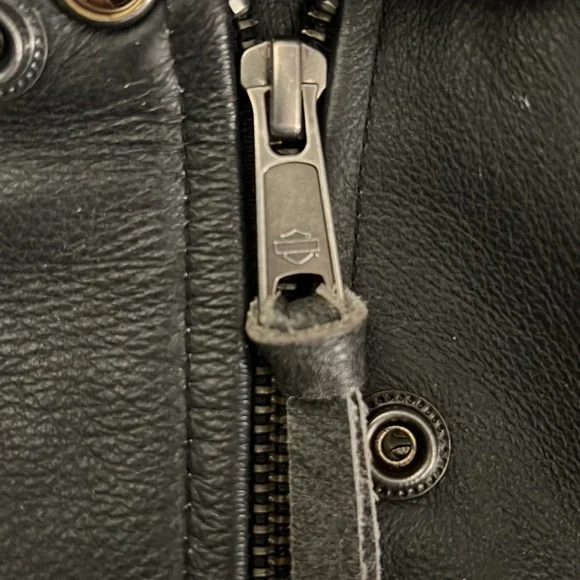 🏍💥Women’s Genuine Harley-Davidson Bezel Collar Black Leather Jacket🏍💥🏍 - Picture 13 of 17